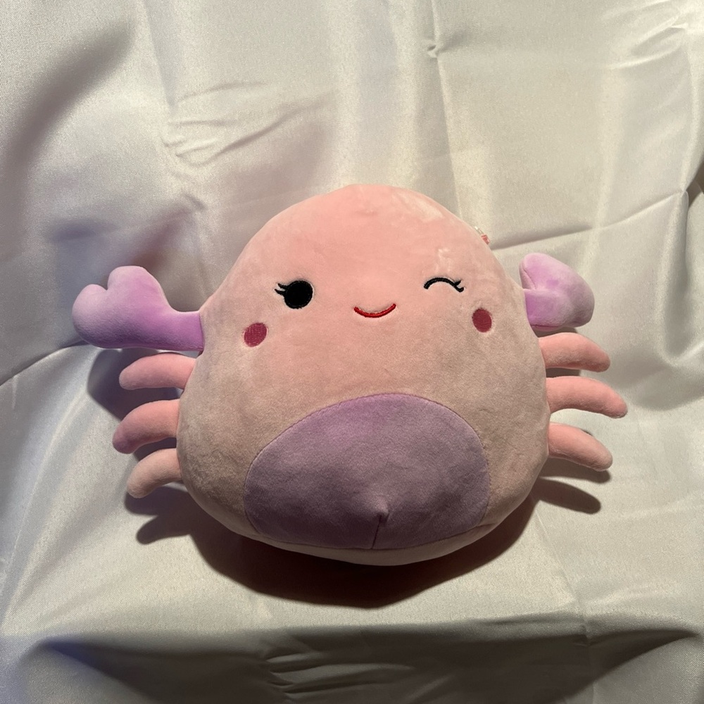 Squishmallows Cosmina The Crab RARE 8” Pink Soft KellyToy